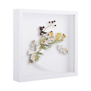 3D okvir za slike 22 × 22 cm (Bijeli) – dubina 4,5 cm