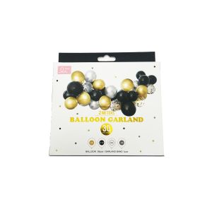 Balonska girlanda crno zlatna set 2 m 30 balona