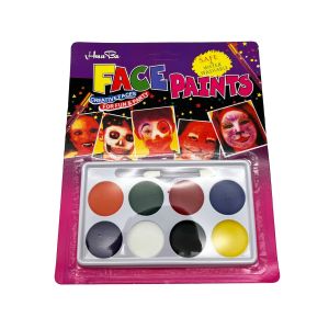 Boje za lice paleta 8 boja s kistom – vodoperive face paints za djecu, maskenbal i karneval