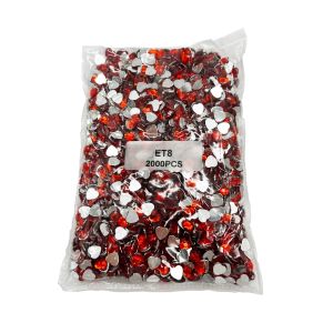 Cirkoni srce crveni 8 mm - pakiranje 2000 kom