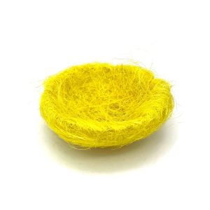 Dekorativno gnijezdo 15 × 7 cm – žuta boja