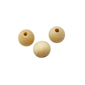 Drvena kuglica natur 20 mm s rupom 4 mm za nakit, makrame i kreativne projekte