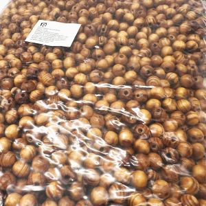 Drvene kuglice 9x10 mm 1 kg za izradu nakita, narukvica i krunica 2