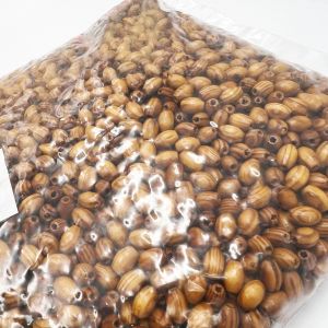 Drvene ovalne perle 11.5x8 mm 1 kg za izradu nakita, narukvica i krunica, drvene kuglice