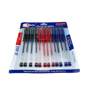 Gel olovke G-905 – set 12 kom – 0.5 mm (crna, crvena, plava tinta)