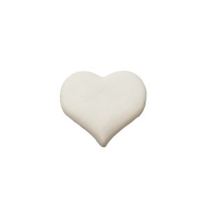 Gips pločica srce za dekoriranje 6,5x6 cm s otvorom za magnet (3cm)