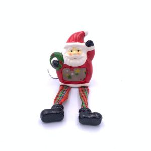 Keramička dekoracija s LED svjetlom figura - Djed mraz 9,5x5,50cm