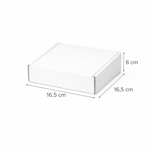 Kartonska kutija bijela 16.5x16.5x6cm - N25B