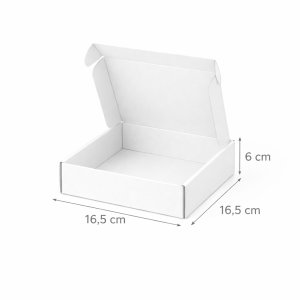 Kartonska kutija bijela 16.5x16.5x6cm - N25B