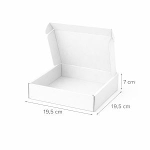 Kartonska kutija 19.5x19x7 cm - Bijela kutija