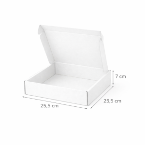 Kartonska kutija bijela N35B 25,5x25,5x7cm