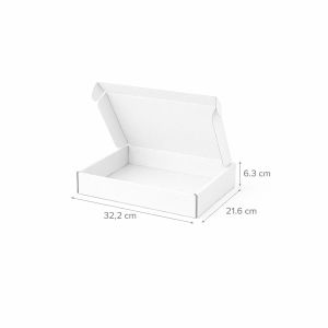 Kartonska kutija 32.2x21.6x6.3cm bijela - N3B, kartonske kutije, kutija za kolače, kutija za proizvode
