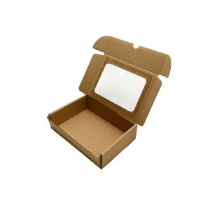 Kartonska kutija s prozorom 19,5x13,5x5 cm (N96N) NATUR