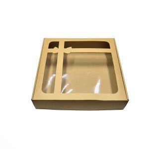 Kartonska kutija s prozorom 33,5x32,5x7 cm (N48A) Natur