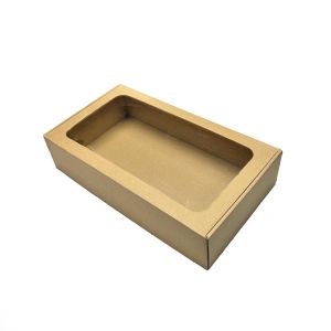 Kartonska kutija s prozorom 39x21x8.5 cm (N46B) NATUR