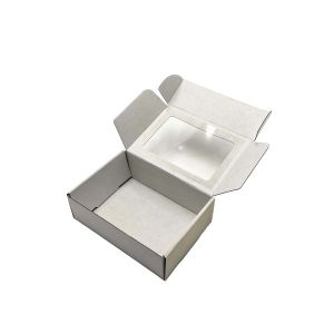 Kartonska kutija s prozorom bijela 19x13,5x6 cm (N46A)