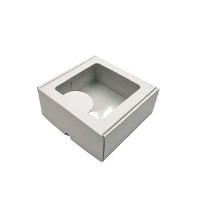 Kartonska kutija s prozorom bijela 22x20,5x9,5 cm (N102B)