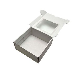 Kartonska kutija s prozorom bijela 22x20,5x9 cm (N90B) 