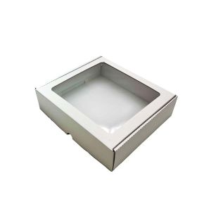 Kartonska kutija s prozorom bijela 27,5x24,5x7 cm (N94B) 
