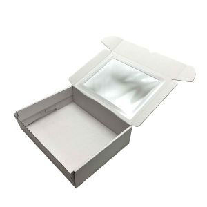 Kartonska kutija s prozorom bijela 27x20,5x7 cm (N91B) 2