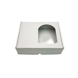 Kartonska kutija s prozorom bijela 27x20x7.5 cm (N98B)