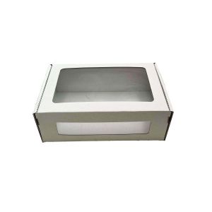 Kartonska kutija s prozorom bijela 28x18,5x9 cm (N95B) 