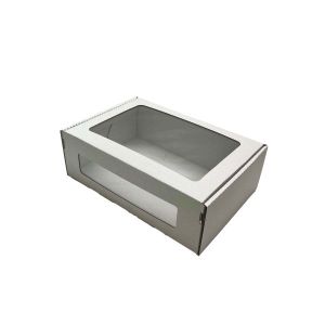 Kartonska kutija s prozorom bijela 28x18,5x9 cm (N95B) 2