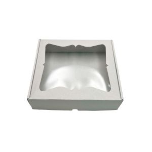 Kartonska kutija s prozorom bijela 28x24x7,5 cm (N99B)