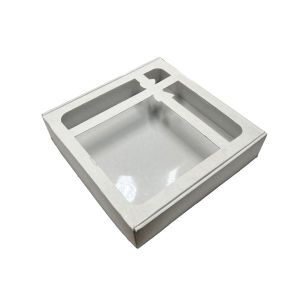 Kartonska kutija s prozorom bijela 33,5x32,5x7 cm (N48A) 2