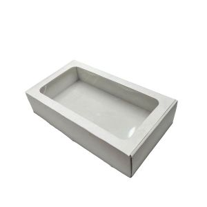 Kartonska kutija s prozorom bijela 39x21x8,5 cm (N46B-B) 2