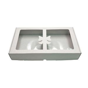 Kartonska kutija s prozorom bijela 41.5x22.5x7.5 cm (N100B)