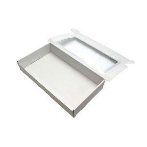 Kartonska kutija s prozorom bijela 44x23x7 cm (N93B) – za pakiranje kolača, rolada i poklon paketa