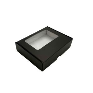 Kartonska kutija s prozorom crna 23x18x5,5 cm (N72C) 1