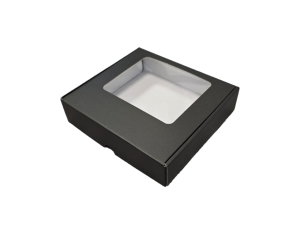 Kartonska kutija s prozorom crna 24x21,5x5,5 cm (N71C) - 1