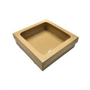 Kartonska kutija s prozorom i poklopcem 25x25,5x7 cm (N47C) 2