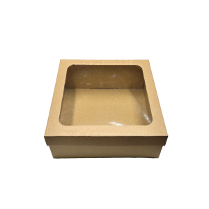 Kartonska kutija s prozorom i poklopcem 25x25x10 cm (N47A) 