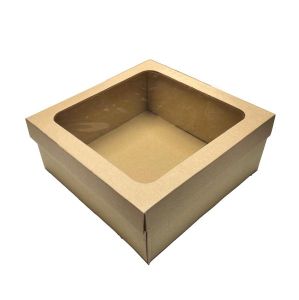 Kartonska kutija s prozorom i poklopcem 25x25x10 cm (N47A) 2