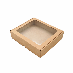Kartonska kutija s prozorom 27,5x24,5x7 cm (N94N) – za kolače, kekse, poklon pakete