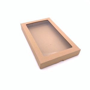 Kartonska kutija s prozorom natur 16x26x3 cm (N42A) 