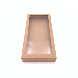 Kartonska kutija s prozorom natur 19x39x5 cm (N42C)