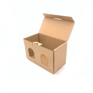 Kartonska kutija za 2 proizvoda s prozorom 15x7.5x10 cm (B113) – za staklenke, med, džem 