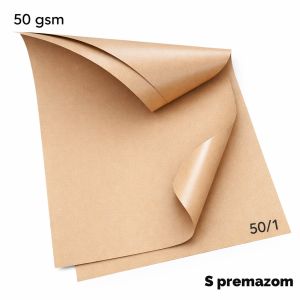 Kraft havana papir u arku 70 x 100 cm 50 gsm s premazom 50/1 5.3 kg za hranu