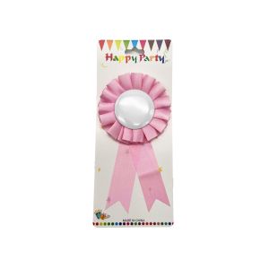 Medalja broš za ukrašavanje i natpis – Baby roza 15 x 8 cm