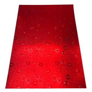 Metalik Plakat Papir A1 (594x841 mm) 250–300g – Crvena Hologram Krugovi
