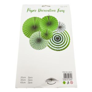 Papirnate rozete zelene – set 6 kom (40 cm, 30 cm, 20 cm)