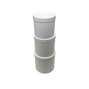 Poklon kutija cilindar 3/1 (20.5x20 cm) – bijele flower box dekorativne kutije
