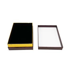 Poklon kutija za nakit 11×8×3,5 cm – Bordo sa zlatnom crtom