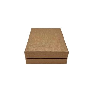 Poklon kutija za nakit 11×8×3,5 cm – Zlatno-smeđa sa zlatnom crtom