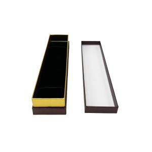 Poklon kutija za nakit 22×5×3,5 cm – Bordo sa zlatnom crtom