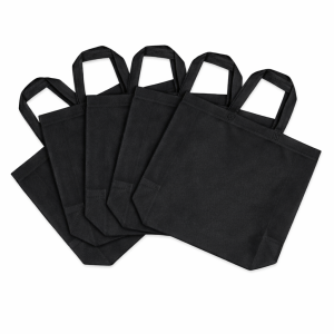 Promo vrećica s ručkama 30x40 cm – netkani polipropilen za tisak – crna